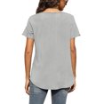 thumbnail image 5 of USSUMA Womens Plus Savings Tops and T-Shirts - Short Sleeve Tops for Women Casual V Neck Tops Short Puff Sleeve Solid Color Pullover Blouse Loose Casual Summer T-shirt 2022 Beach, 5 of 8