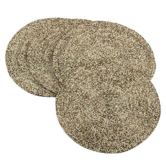 Saro Lifestyle Glass Bead Design Decorative Placemat (Set of 4)