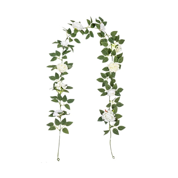 Meitianfacai Artificial Rose Vine Garland, Flower Garland for Wedding Arch and Home Decoration