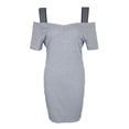 thumbnail image 1 of Vestido de mujer Sunnimix casual gris sólido cuello en V, 1 of 8