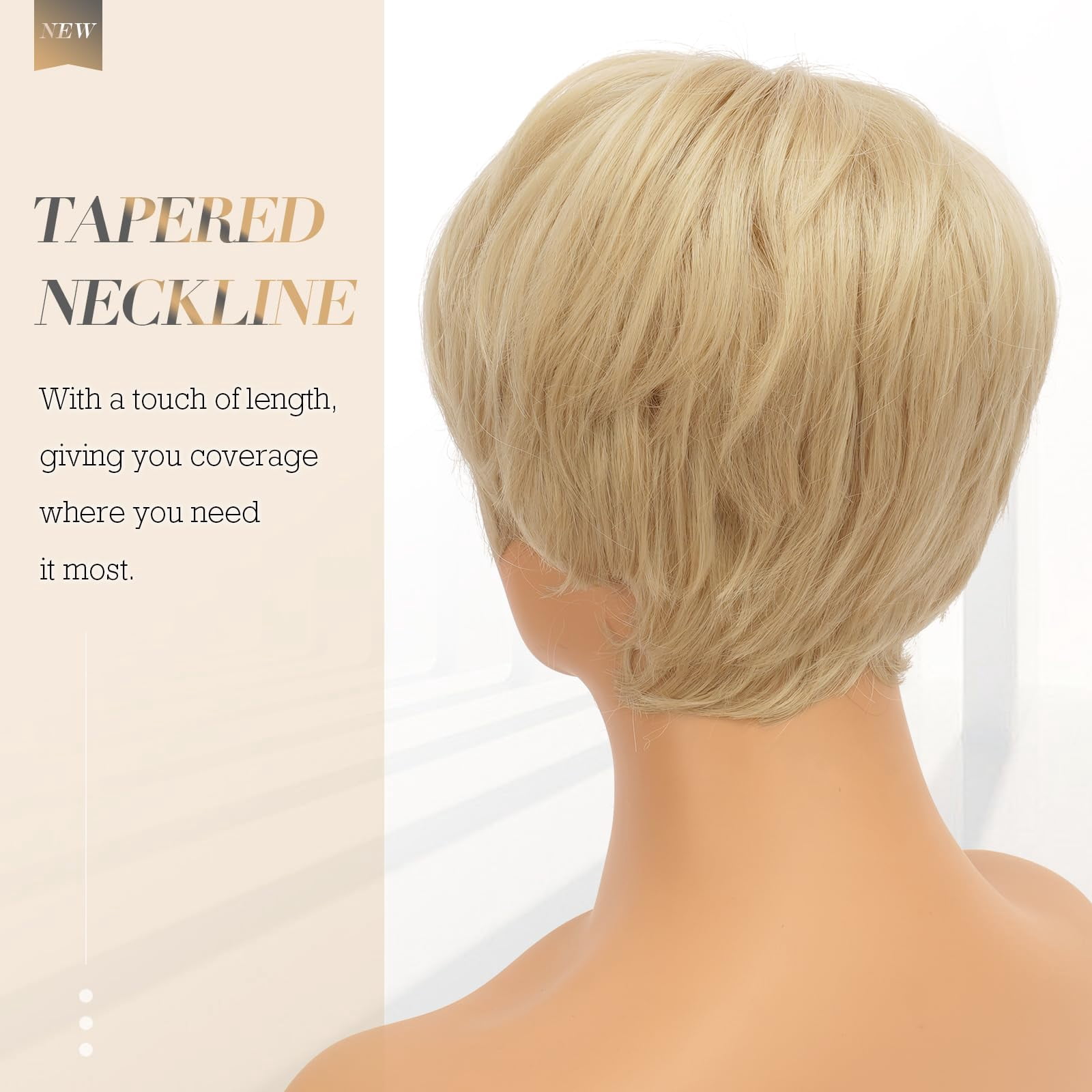 Layered Pixie Cut Wigs Synthetic Short Ombre Gray Wavy Grey to Black Glueless Wig for Women with Bangs