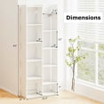 thumbnail image 5 of Resenkos 11-Tier Modern Book Organizer Bookcase - Equipped with Anti-Tipping Kits, White, 5 of 8