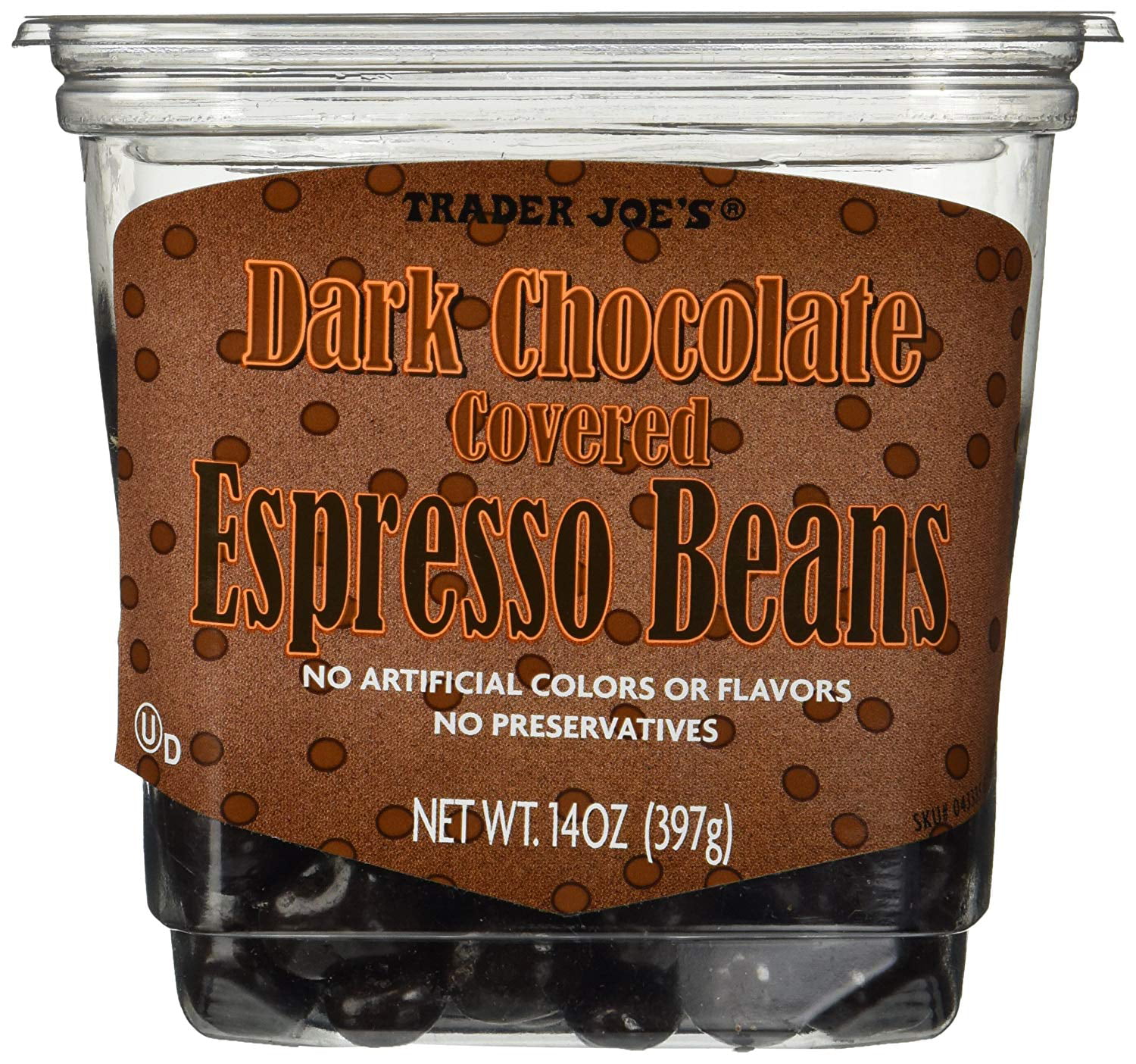 Trader Joe's Dark Chocolate Covered Espresso Beans 14 oz. 