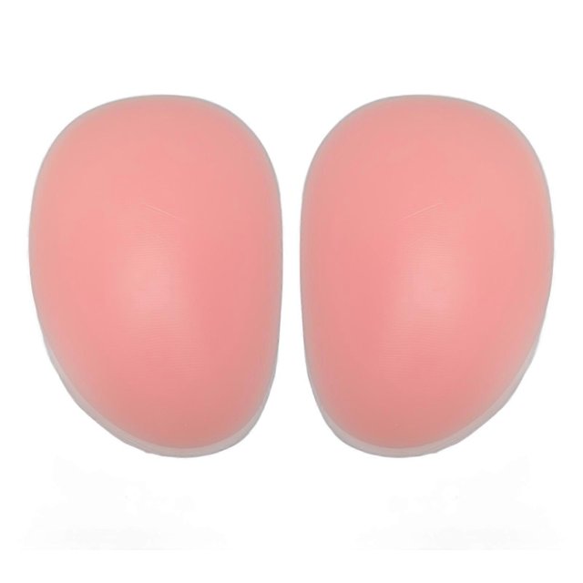 1 Pair Women's Removable Thin Edge Silicone Butt Pads, Pink, 200g