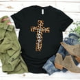 thumbnail image 2 of Love in Faith | Faith Cross Short Sleeve | Black Leopard | Christian T-Shirts for Women | Faith Based Apparel |Christian Gifts, 2 of 7