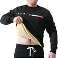 thumbnail image 3 of Xihbxyly Camisa Acolchada para Hombre, Elegante Camiseta de Manga Larga con Cuello Redondo, Informal, de Color Liso, Ideal para Uso Diario, Actividades Al Aire Libre, Moda Otoño-Invierno., 3 of 7