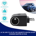 thumbnail image 3 of AC 90-240V to 12V DC Car Cigarette Lighter Socket Charger Adapter US Plug, 3 of 11
