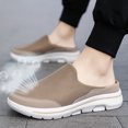thumbnail image 4 of Diapositivas Los Pies Cerrados Slip Sobre Mulas para Hombres Transpirables Con Soporte (caqui 42), 4 of 9