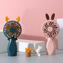 kkbbma under $5 Cute Personal Mini Fan, Handheld & Portable USB Rechargeable Fan, 3 Adjustable Speeds, Portable Holder, Small Makeup Eyelash Fan For Women Girls Kids Outdoor