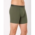 thumbnail image 3 of Hanes Ultimate Men's Boxer Briefs Pack - 3-Pack - Cotton-Stretch Underwear - Moisture-Wicking Blue/Green L, 3 of 8