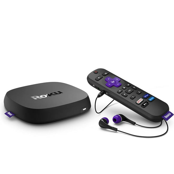 Roku Ultra / le Dispositif de Diffusion en Continu Ultime 4K/HDR/D. Vision/Atmos, Télécommande Vocale Rechargeable Roku Pro, et Plus / Gratuit & TV en Direct (Renouvelé)