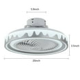 thumbnail image 6 of 20" Modern Gray Indoor Flush Mount Ceiling Fan w/ Light ＆ Remote Control,5-Blades Dimmable Fandelier, 6 of 11