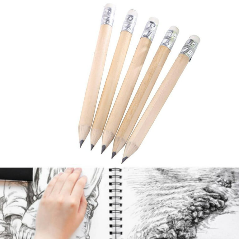 wholesale Black Wood Pencil Black HB Pencils with Erasers for School Office  Writing Supplies