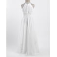 thumbnail image 3 of Alvivi Kids Flower Girls Long Wedding Bridesmaid Dress Juniors Chiffon Pageant Party Evening Prom Gowns Ivory 16, 3 of 7