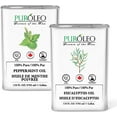 thumbnail image 1 of PUROLEO 100% Pure Eucalyptus & Peppermint Essential Oil Combo Pack - 128 fl oz/3784 mL | Natural Aromatherapy Oil for Diffuser, Candles, and More | Packed In Canada, 1 of 1