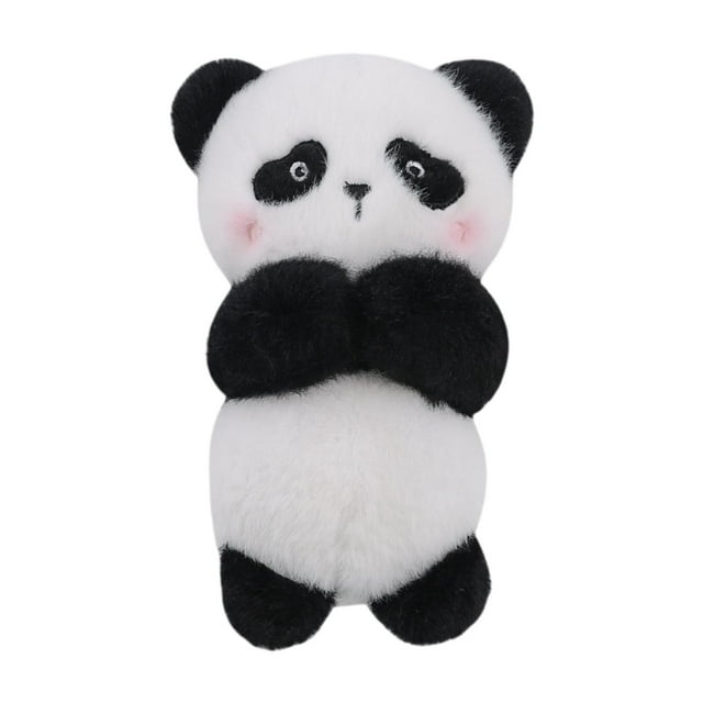 Manija de cambio de limpiaparabrisas Hugo Muñeco de peluche de Panda de dibujos animados Adorno interior de coche Felpa corta suave