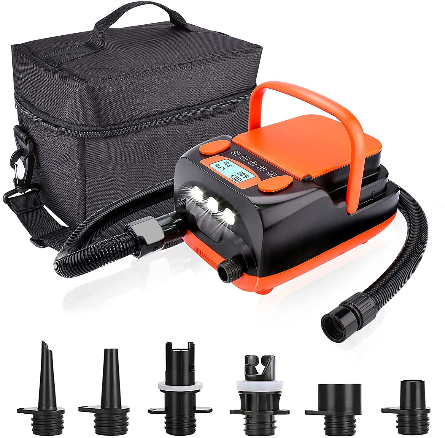 ASSJ Electric Air Pump Digital 16PSI 12V Rechargeable SUP Electric