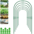 NewSoul Greenhouse Hoop Grow Tunnel Kit 60Pcs Steel Garden Hoops with