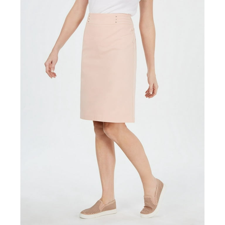 Jm Collection Petite Rivet Waist Pencil Skirt Choose Sz Color PS