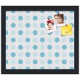 thumbnail image 2 of PinPix 14x12 Custom Cork Bulletin Board Light Blue Polka Dot Poster Board Has a Fabric Style Canvas Finish, Framed in Light Blue Polka Dot, by ArtToFrames (PinPix-344), 2 of 6