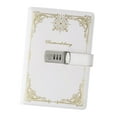 thumbnail image 2 of Abbracc Diary with Lock PU Leather Lockable Locking Journal for Business Home Adults White, 2 of 9