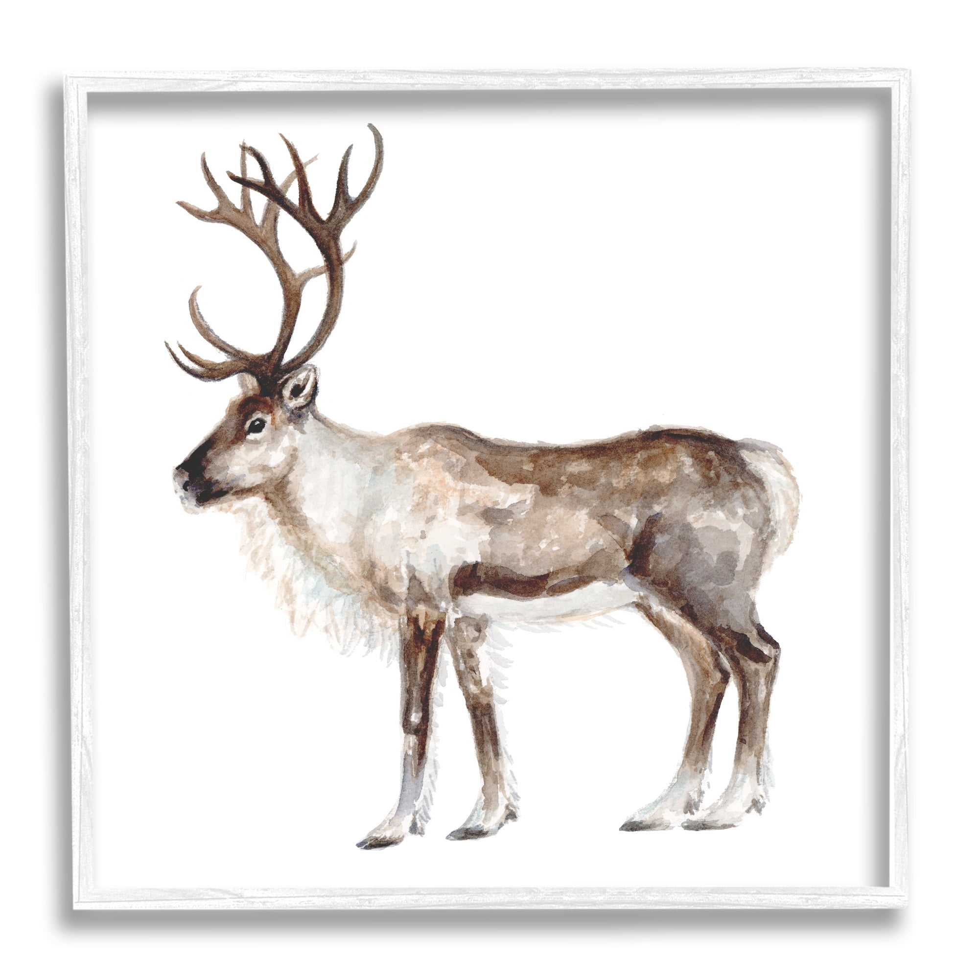 Stupell Industries Reindeer Wild Animal Children's Nursery Watercolor Painting, 24 x 24,Design by Fox Hollow Studios