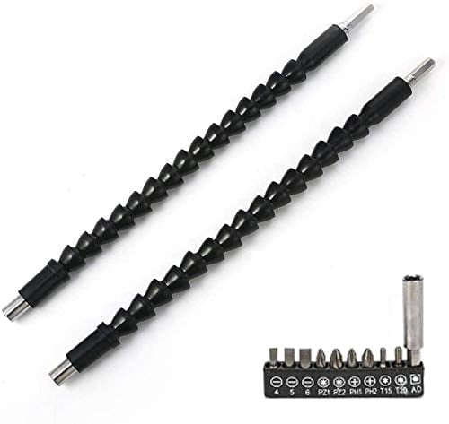 Flexible Multi-Angle 29cm long Bending Drill Screwdriver Bit Extension Connector 