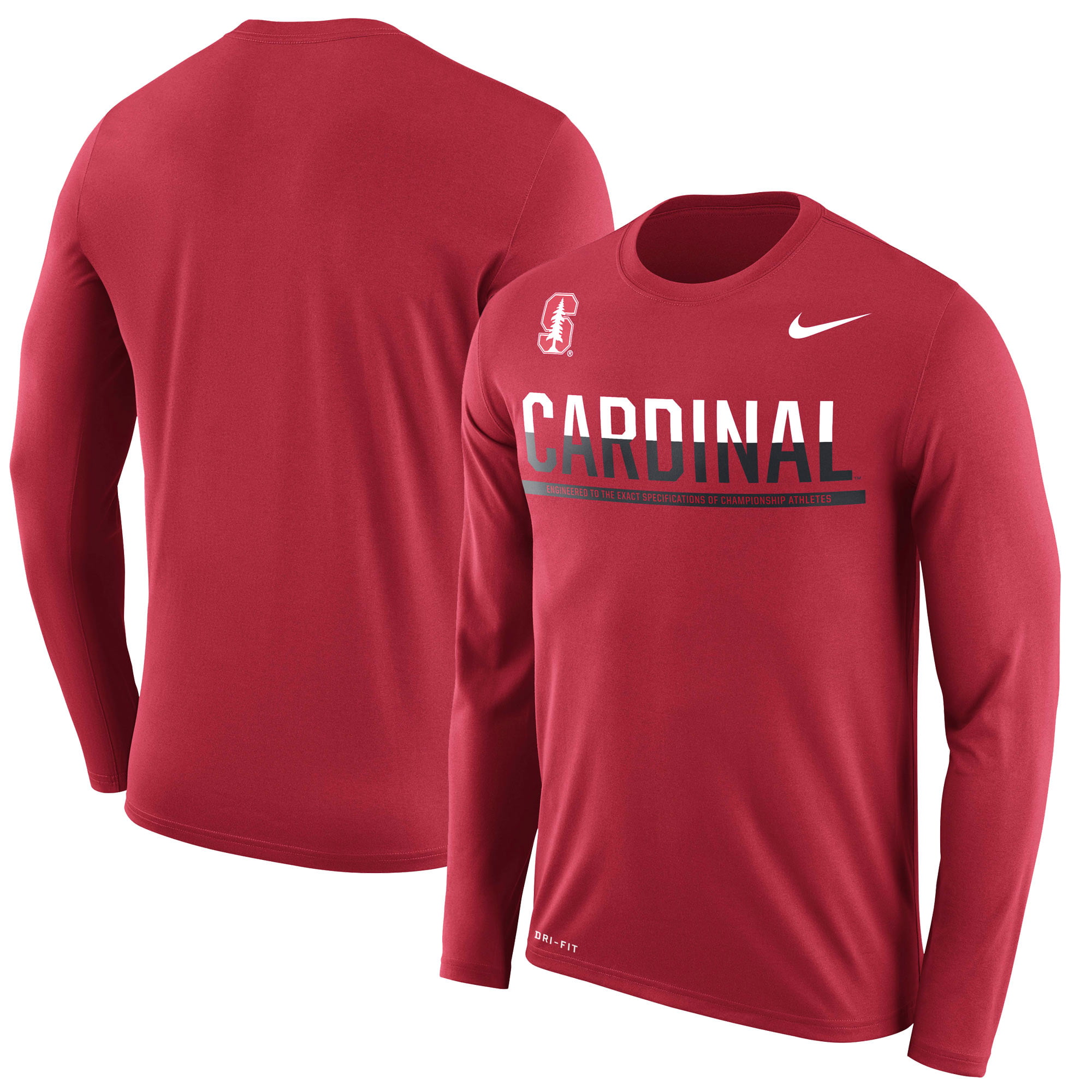 Stanford Cardinal Nike Staff Sideline Legend Performance Long Sleeve T ...