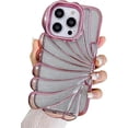 thumbnail image 2 of Compatible with iPhone 13 Pro Max Case,Cute 3D Shell Clear Rose Gold Chrome Pattern Soft Glitter Shiny Bling Shockproof Women Girls Cover Case for iPhone 13 Pro Max, 2 of 5