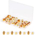 thumbnail image 1 of 50 piezas de diminutas abejas de resina, diseño de margaritas, con parte trasera plana, adornos de flores de abejas, con caja de almacenamiento, mini resina, abejas para manualidades,, 1 of 5