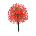 thumbnail image 3 of Estaca de flores artificiales de jardín, estaca decorativa, accesorios prácticos de jardín Regalo de decoración del césped para patio de patio trasero Rojo, 3 of 8