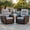 Brown/Grey, variant on LayinSun Oversized Wicker Outdoor Swivel Glider Recliner with Adjustable Backrest & Footrest, Patio Reclining Lounge Chair