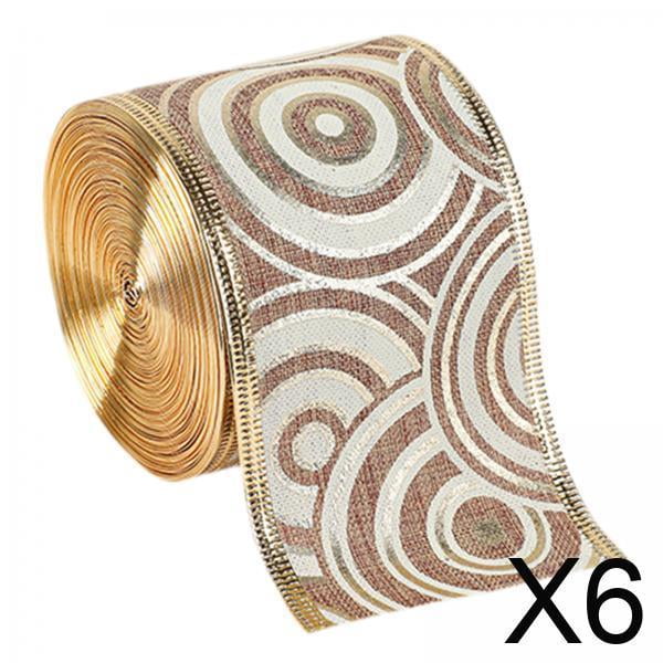Cintas decorativas navideñas,Cinta navideña para envolver regalos,2 metros,Banda decorativa de satén para decoración navideña,Cinta de envoltura portátil Cinta para árbol de