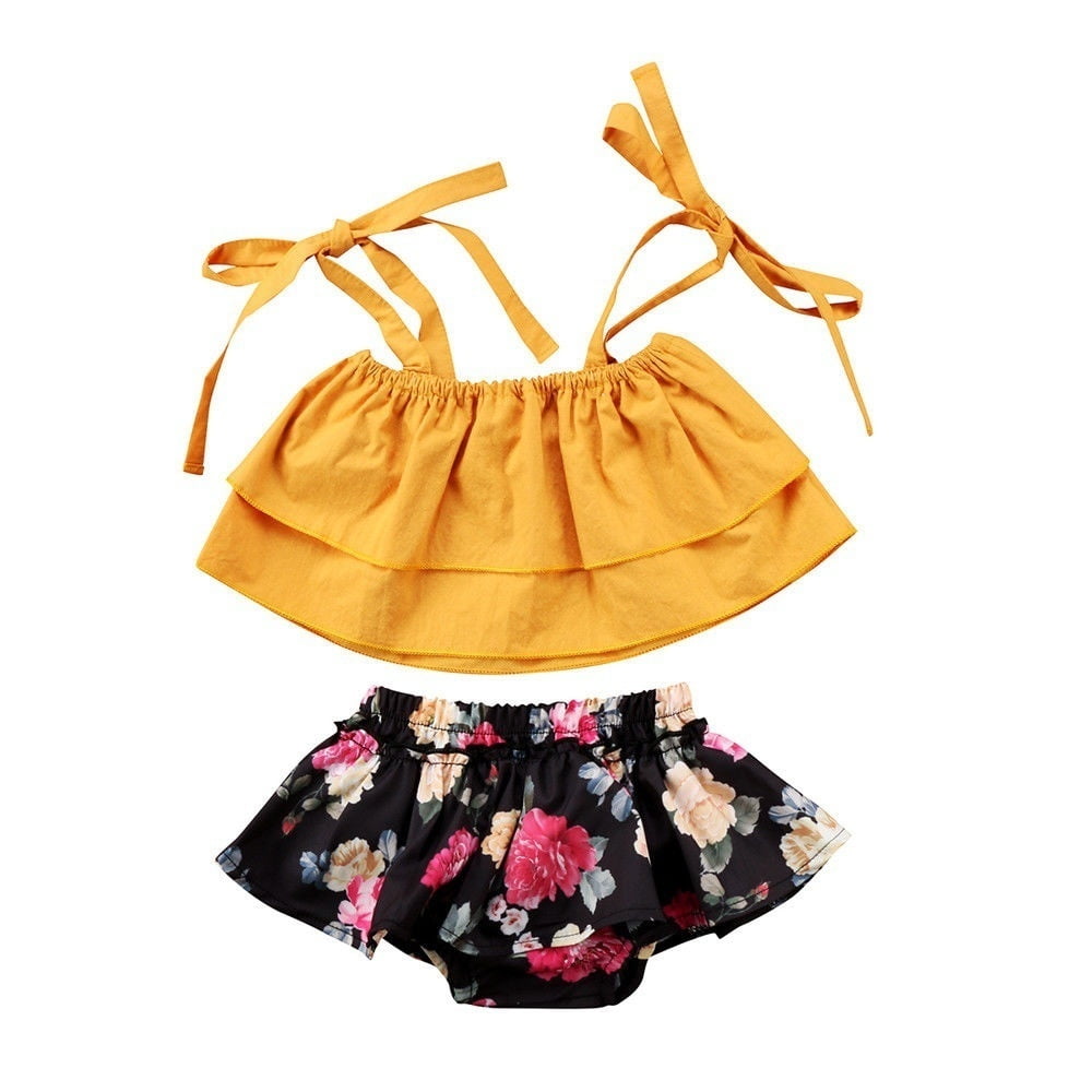 Mandystore 1 Set Toddler Kids Baby Girl Clothes Floral Embroidery Shirt Tops+Belt Pants Outfit Set