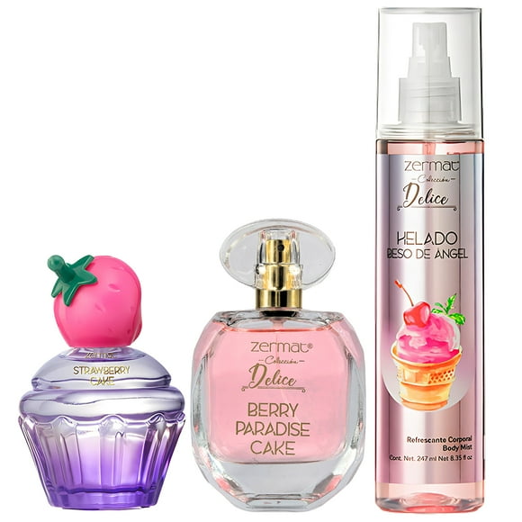 Zermat perfumes Set 3 piezas mujer body mist fragancia dulce gourmet