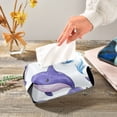 thumbnail image 5 of Cute Purple Whales Tissue Box Cover Leather Square Rectangle Tissue Box Holder for Bathroom Living Room Desk Office Decor, 5 of 7