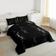 thumbnail image 3 of Feelyou Black Grey Lightning Bedding Comforter Set, Chic Stripe Abstract Ombre Twin Comforter Sets, Teens Kids Girls Boys Reversible Bedding Set, Super Cozy Room Decor, 2-Piece, 3 of 8