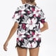 thumbnail image 3 of Pantalones Cortos para las Mujeres Impresión Sexy Cómodo Bolsillo de Manga Corta, Botón Top Blusa Camiseta, 3 of 6