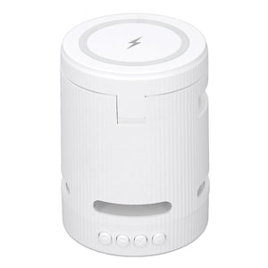 Chargeur sans fil haut-parleur, RGB Multifonctionnel Haut-parleur magnétique sans fil Chargeur Effect sonore clair Sûr 75% pour téléphone
