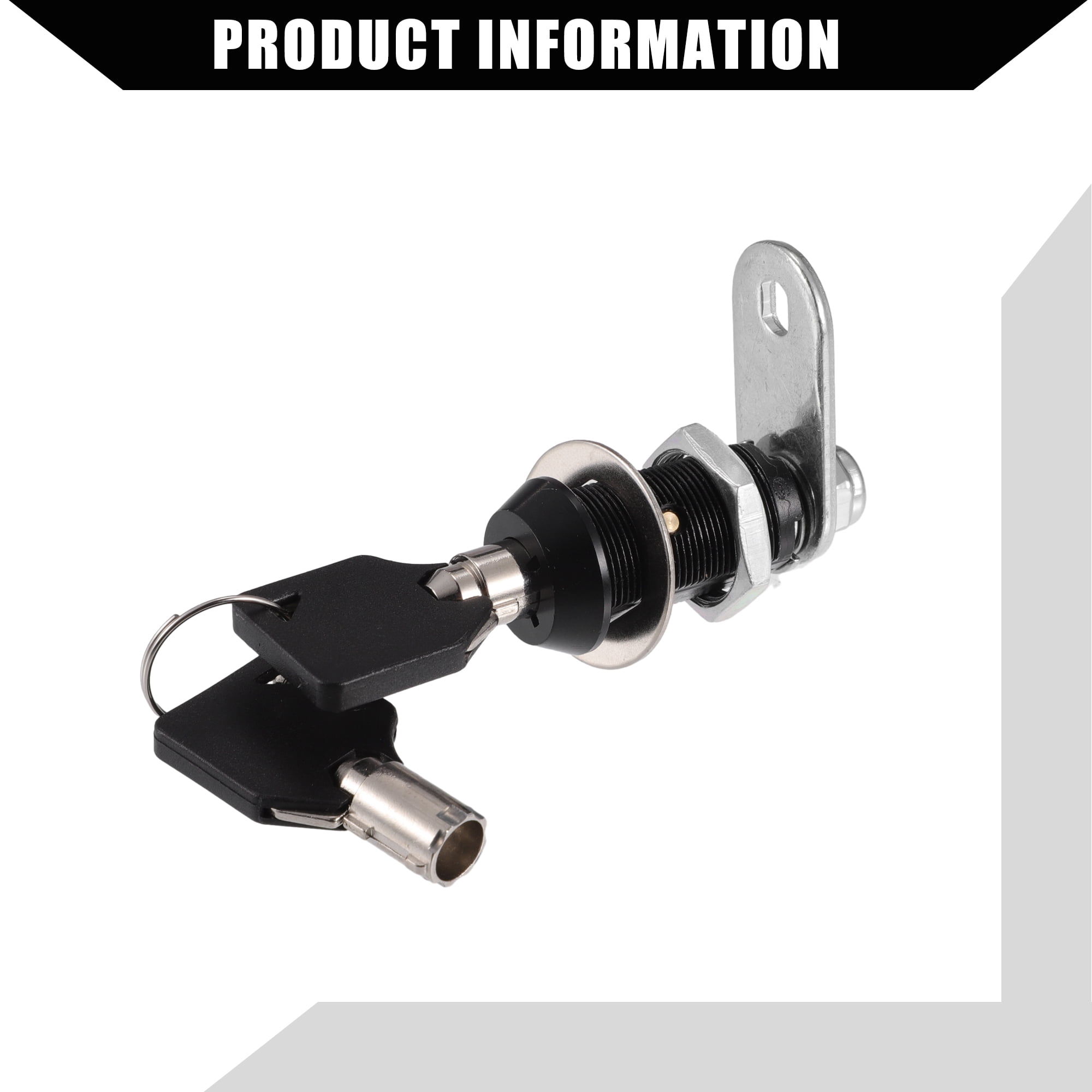 3 Set 1-1/8 Inch RV Campervan Lock Set with 6 Keys RV Storage Door Locks for File Cabinet Toolbox