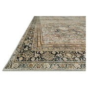Loloi Layla Printed Oriental Distressed Olive / Charcoal 9-0 x 12-0 Area Rug