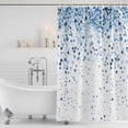 thumbnail image 4 of Blue Polka Dot Waterproof Fabric Shower Curtain,Abstract Modern Art Dots Watercolor Waterproof Fabric Shower Curtain for Bathroom Curtains Bathtubs Hotel Shower Curtains with 12 Hooks Stall 48x72in, 4 of 8
