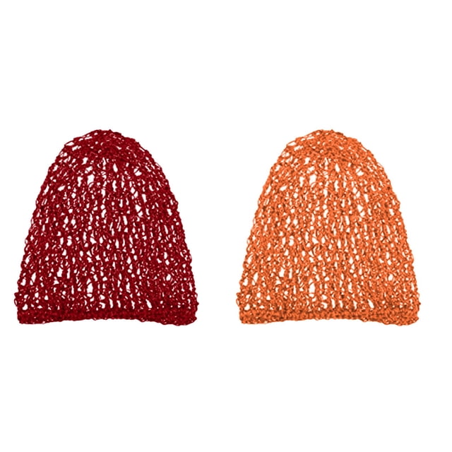 2 Pcs Filet à Cheveux en Maille Douce en Rayonne Bonnet Tricoté Crochet de Sommeil Filet à Cheveux Longs