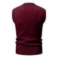 thumbnail image 3 of JTieacloth Casual Sweater Vest New Men's Sweater Undershirt Fashion Tw Isted Casual Slim V Neck Vest Men's Tops(Red), 3 of 3