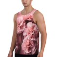 thumbnail image 2 of Pofeuu Delicate Pink Carnations Print Men's Workout Tank Tops Sleeveless Muscle Gym Shirt Quick Dry-3X-Large, 2 of 7