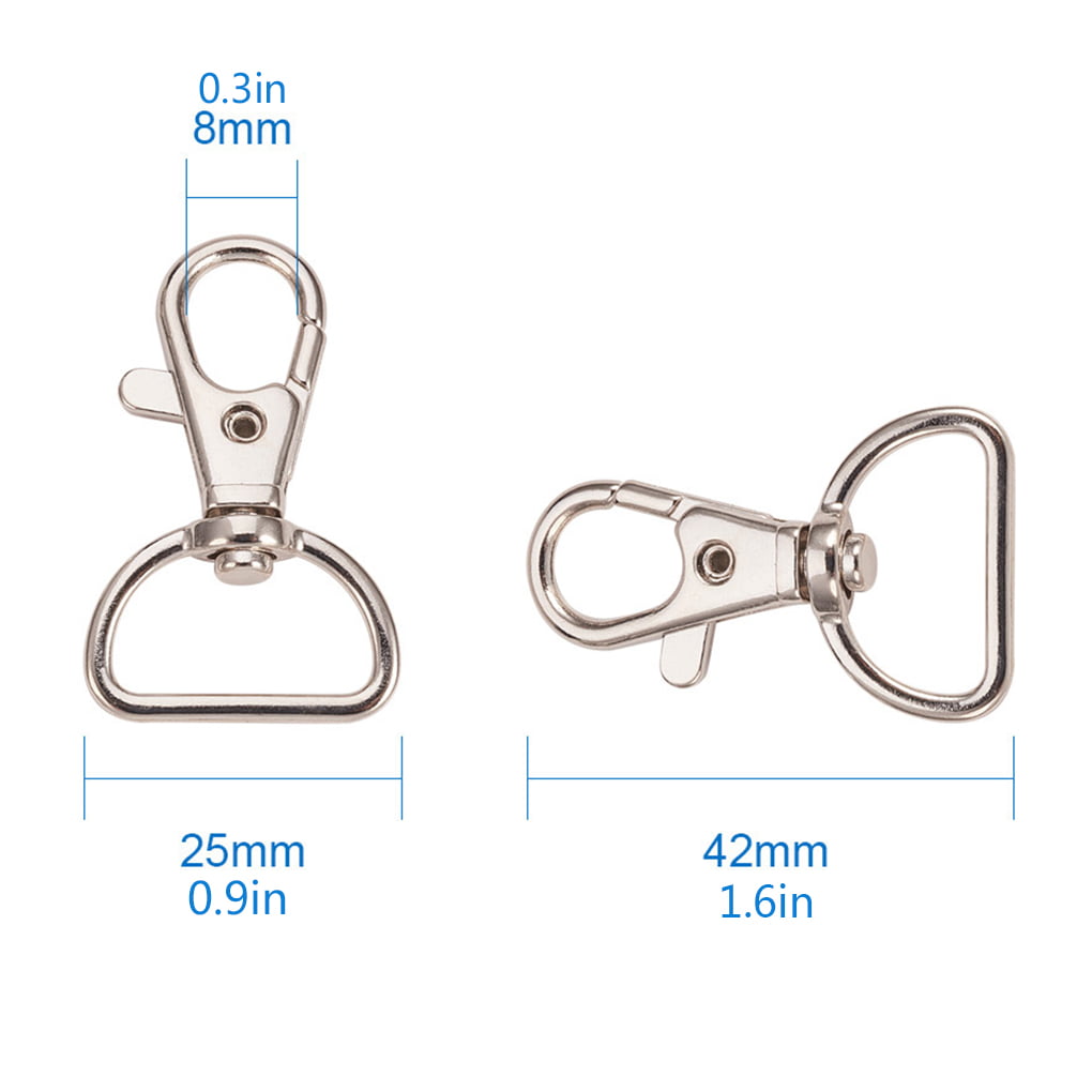 Metal Bag Swivel Trigger Clips Snap Hook Dog Lead Webbing Strap Tape 8-33 mm 