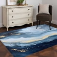 thumbnail image 3 of 3'x5' Area Rugs, Navy Blue Ombre Marble Indoor Outdoor Area Rug for Living Room Bedroom, Modern Abstract Ink Painting Washable Bathroom Rugs Kitchen Floor Carpet Mats Home Decor Aesthetic, 3 of 8