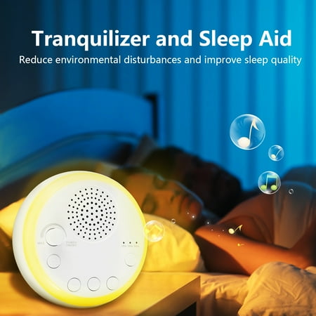 Jumper White Noise Sounds Machine, Baby Sound Spa Machine with Nightlight, Timer and 16 Sounds for Relaxation and Sleep Aid