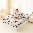 thumbnail image 4 of Manfei Fashion Goblet Pattern Twin Fitted Sheet,Pink Coquette Bowtie Bedding,2 Pieces,1 Fitted Sheet and 1 Pillowcase, 4 of 6