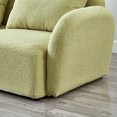 thumbnail image 6 of 36" Modern Lazy Sofa Chair, Single Sofa Chair with Deep Seat, Teddy Fabric Upholstered Armchair for Living Room Bedroom Apartment, Light Green, 6 of 7